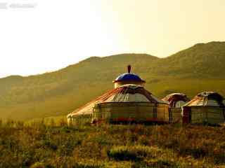 内蒙古大草原蒙古包高清图片壁纸
