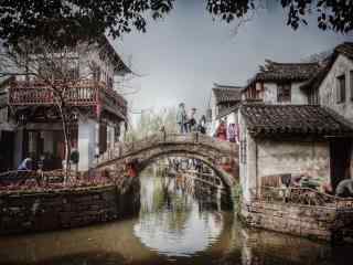 美丽的江南水乡之记忆中的周庄风景壁纸