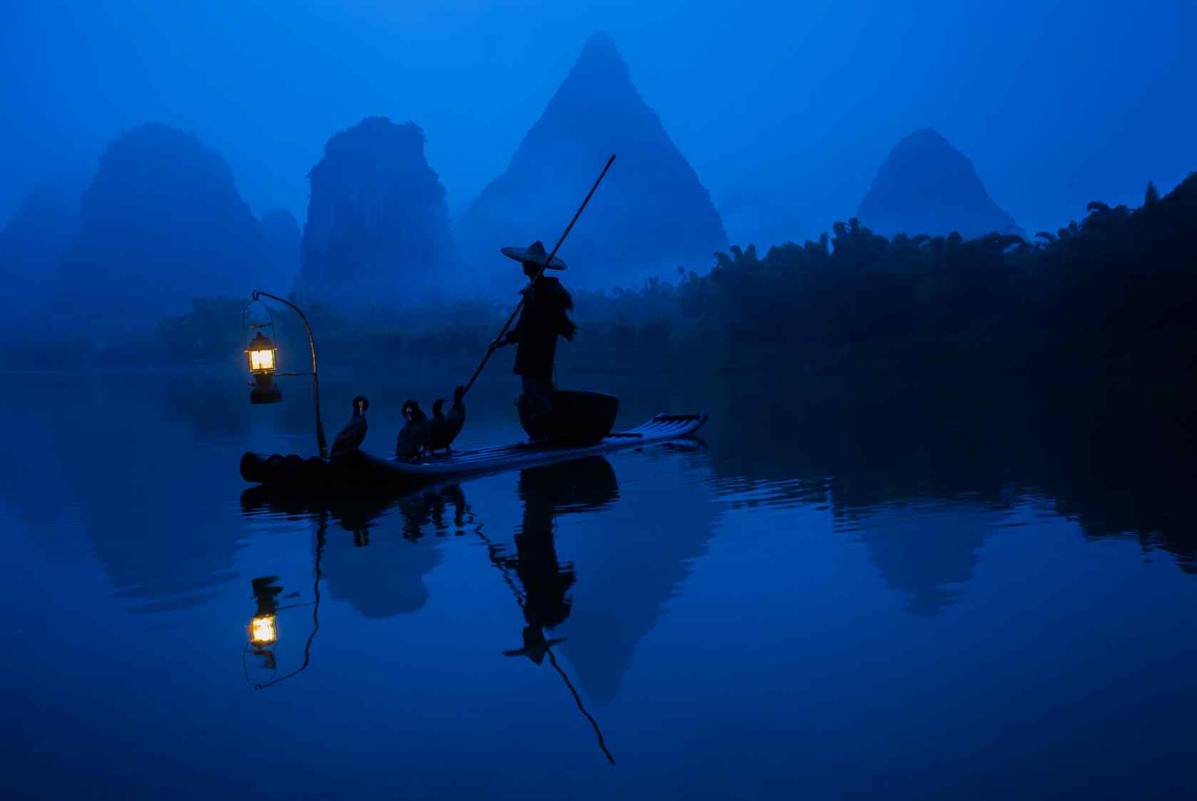 桂林漓江夜景风景壁纸