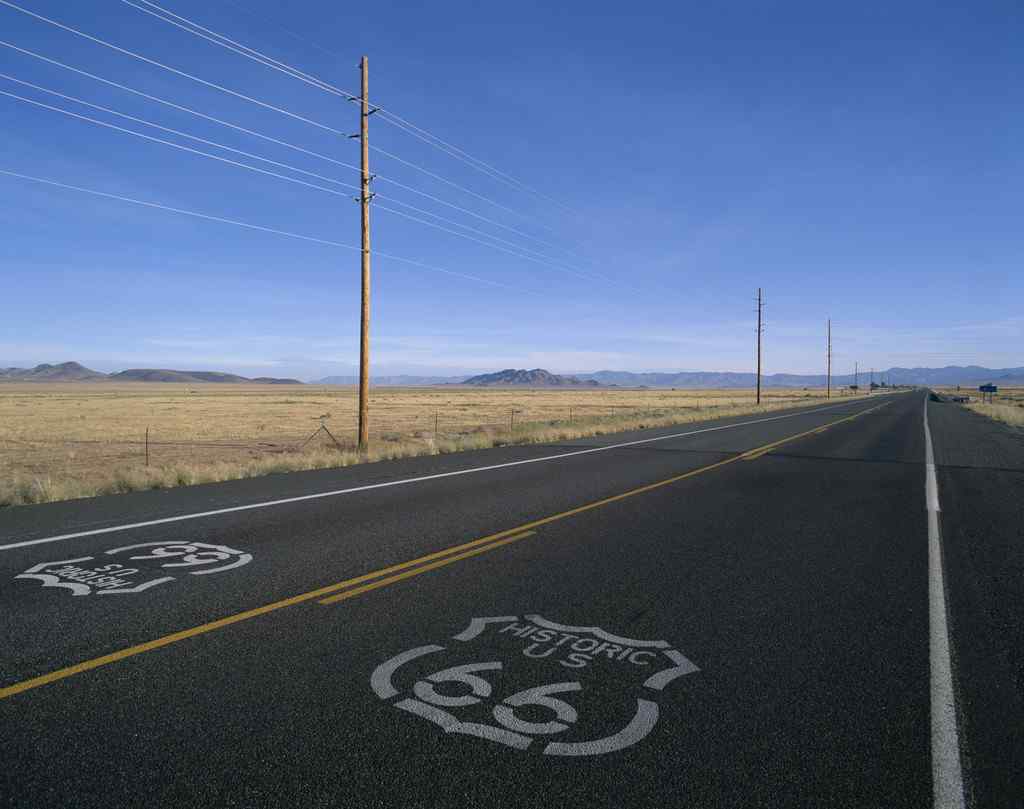 美国66号公路自驾游清晨景色桌面壁纸