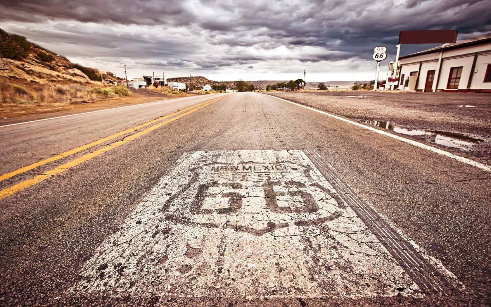 美国著名自驾游66号公路风景桌面壁纸