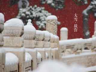 北京故宫白雪皑皑