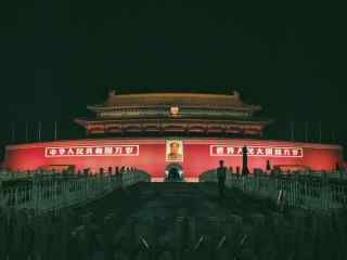 北京天安门夜景威