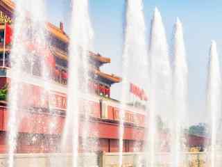 北京天安门喷泉桌