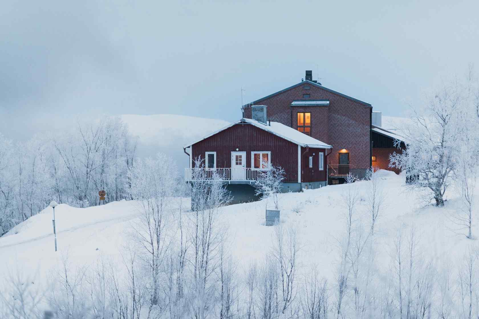 银装素裹的瑞典乡村雪景图（8张）