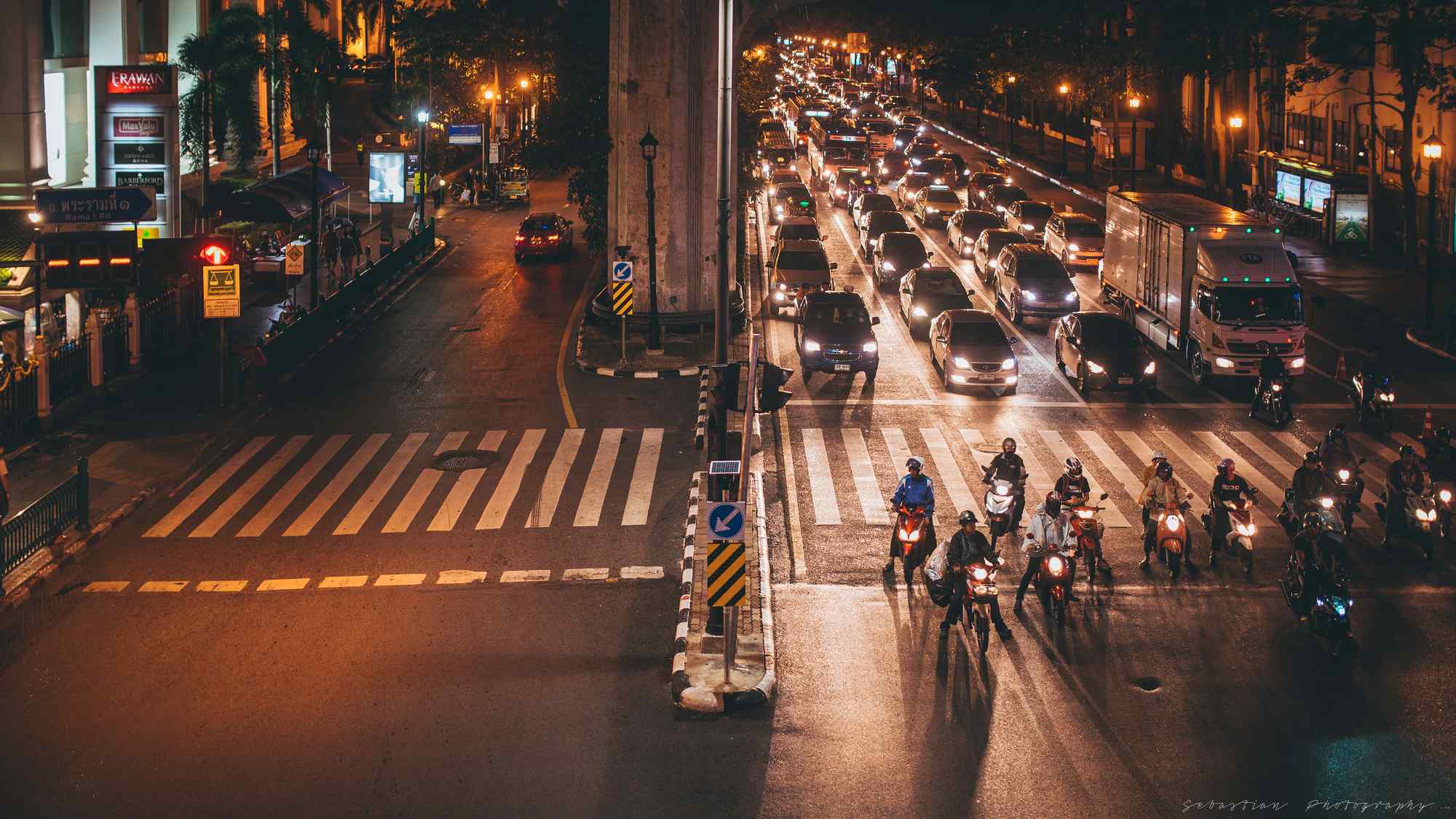 泰国夜景城市风景图片桌面壁纸