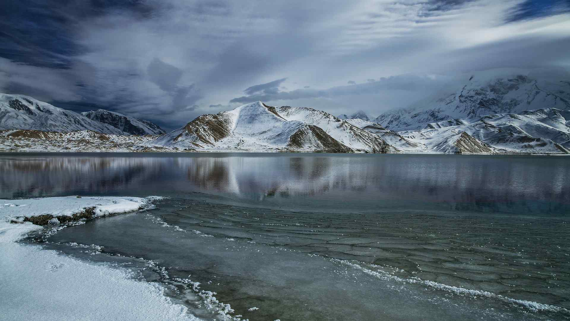 新疆慕士塔格峰唯美风景图片桌面壁纸