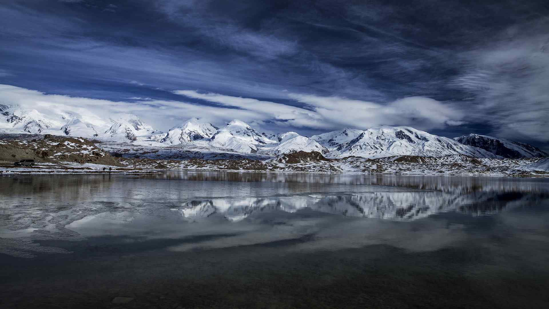 新疆慕士塔格峰唯美风景图片桌面壁纸