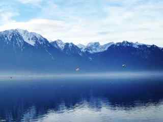 瑞士纯净的湖光山
