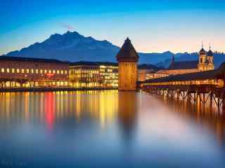 瑞士城市唯美夜景