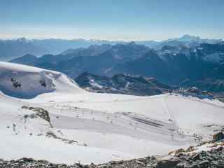 瑞士雪山山顶风景