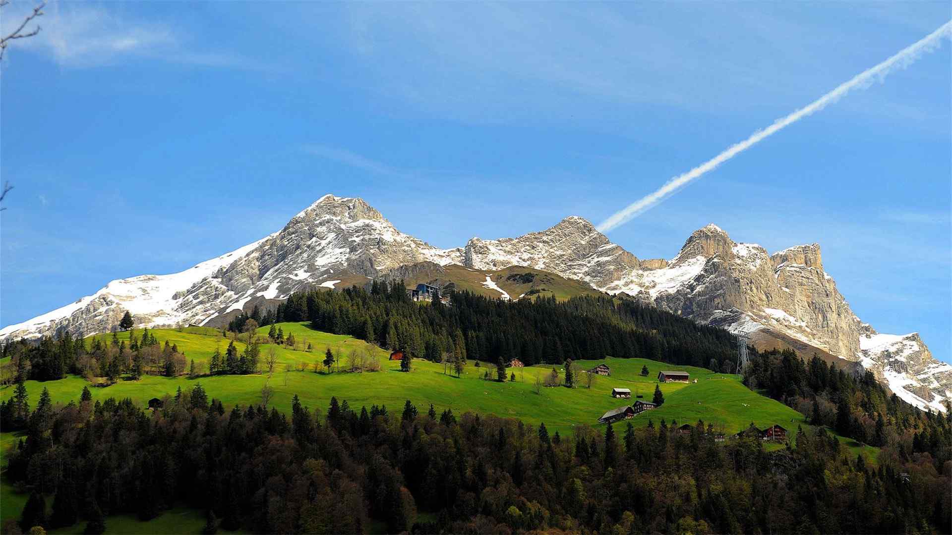 瑞士阿尔卑斯山湖泊风景壁纸图片下载（8张）