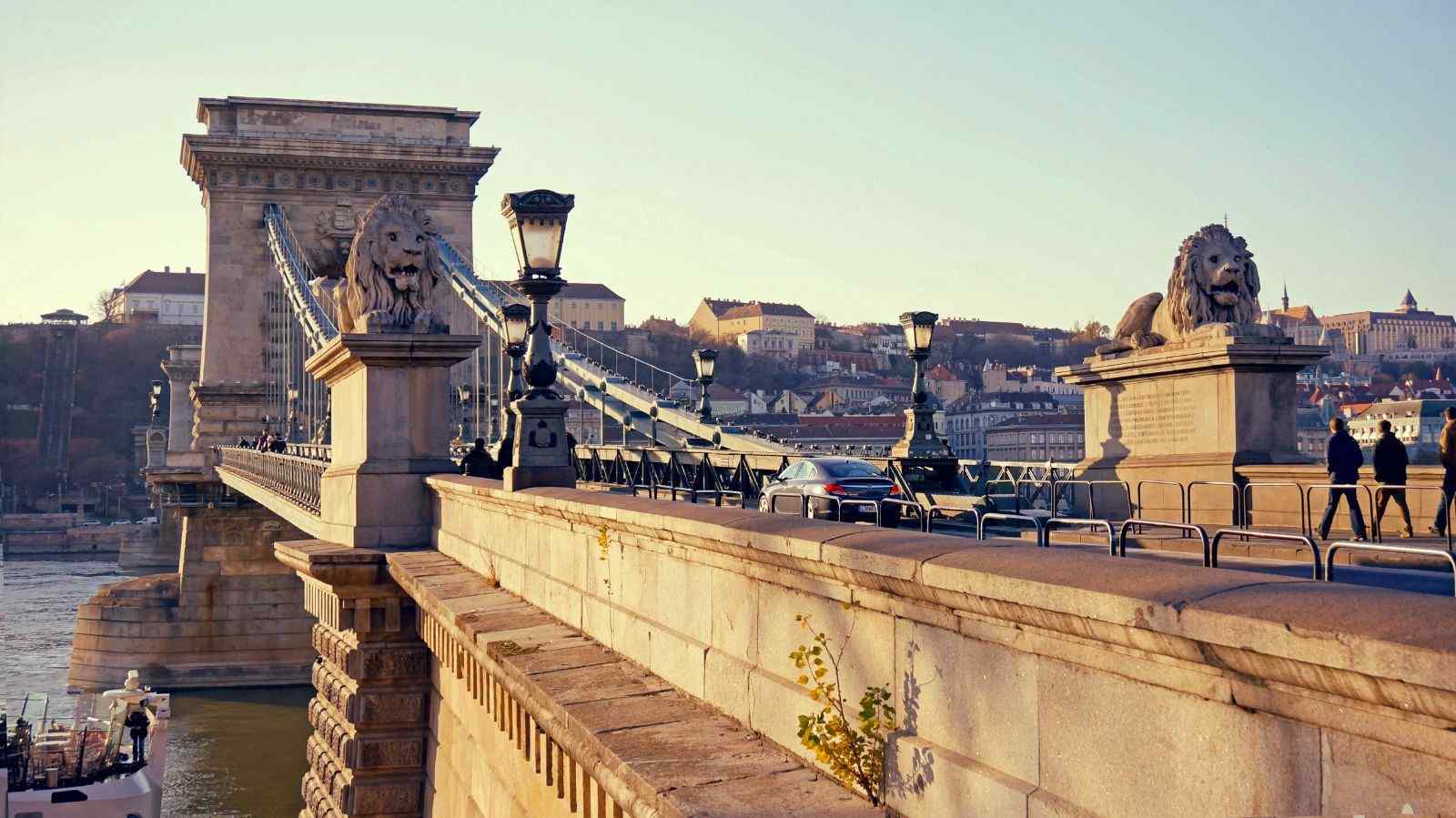 布达佩斯黄昏大桥风景图片壁纸