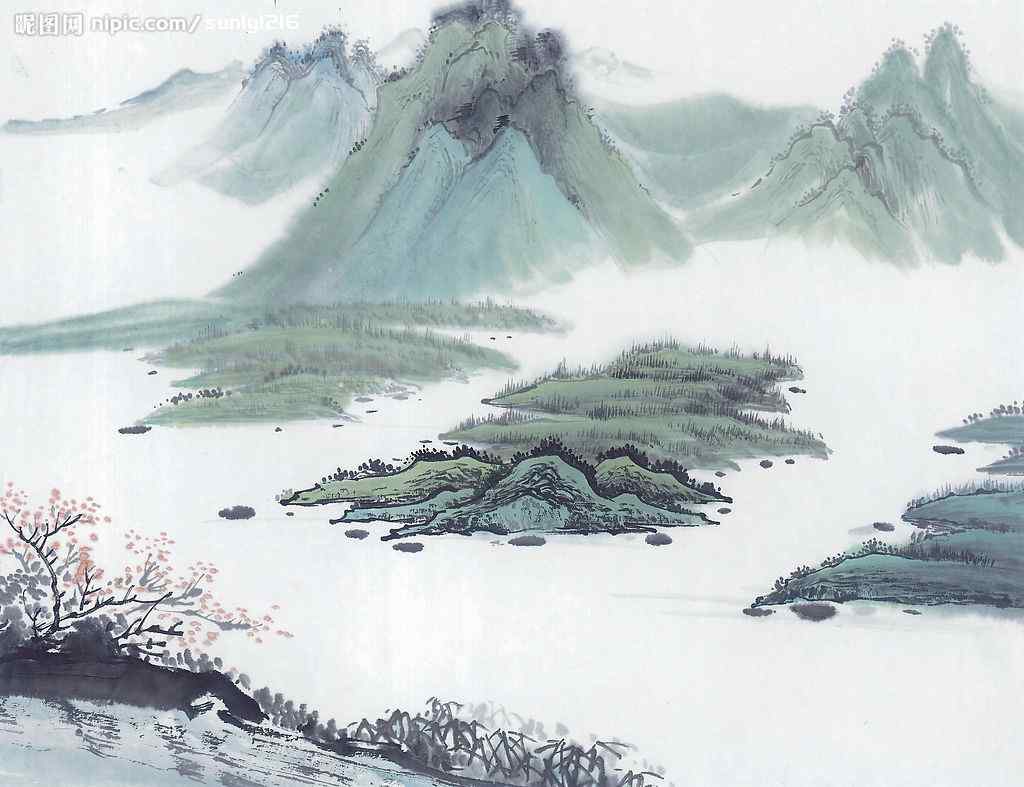 水墨画之山水风景图片桌面壁纸