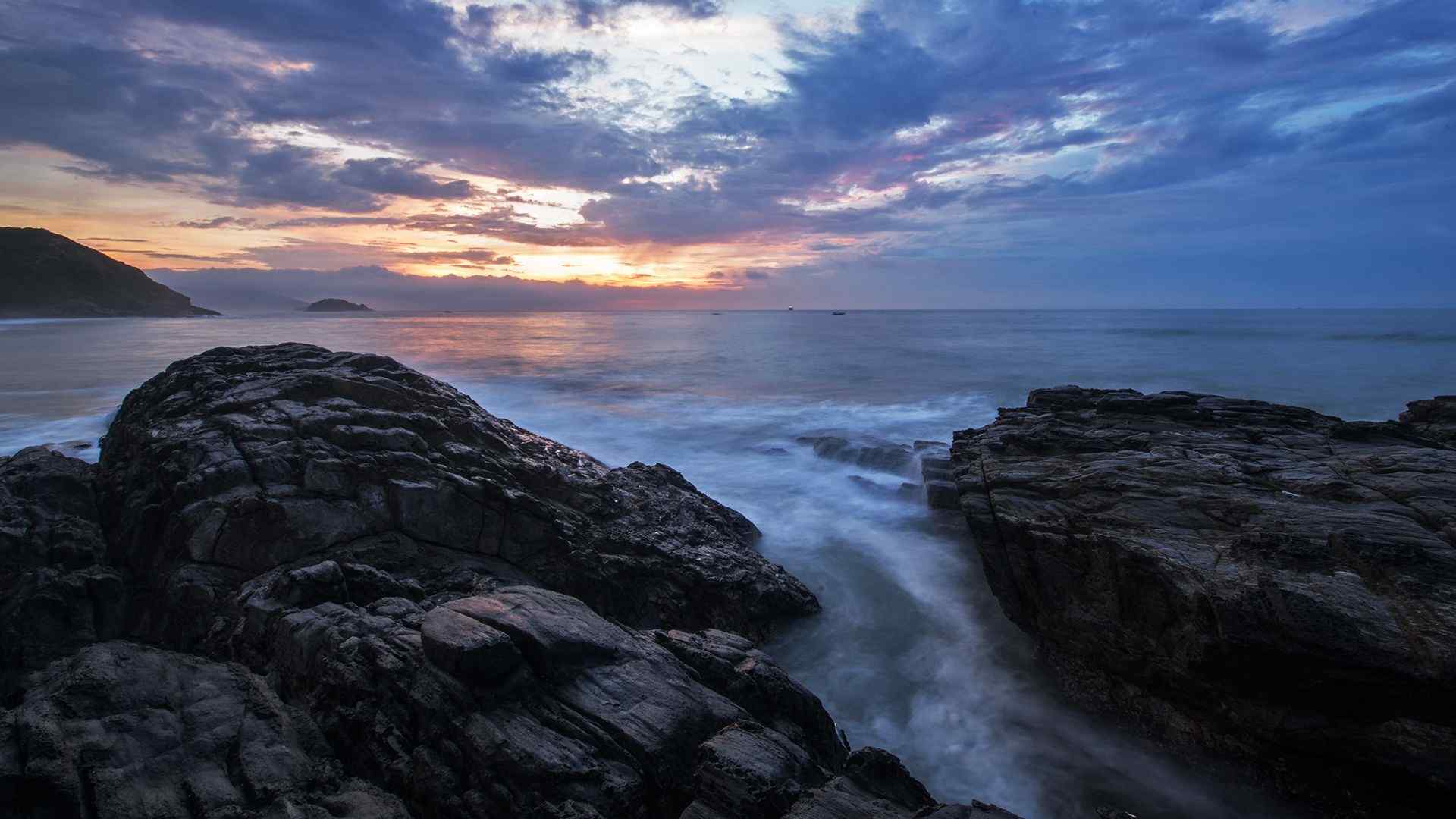 唯美的海边日出风景图片高清电脑壁纸（9张）