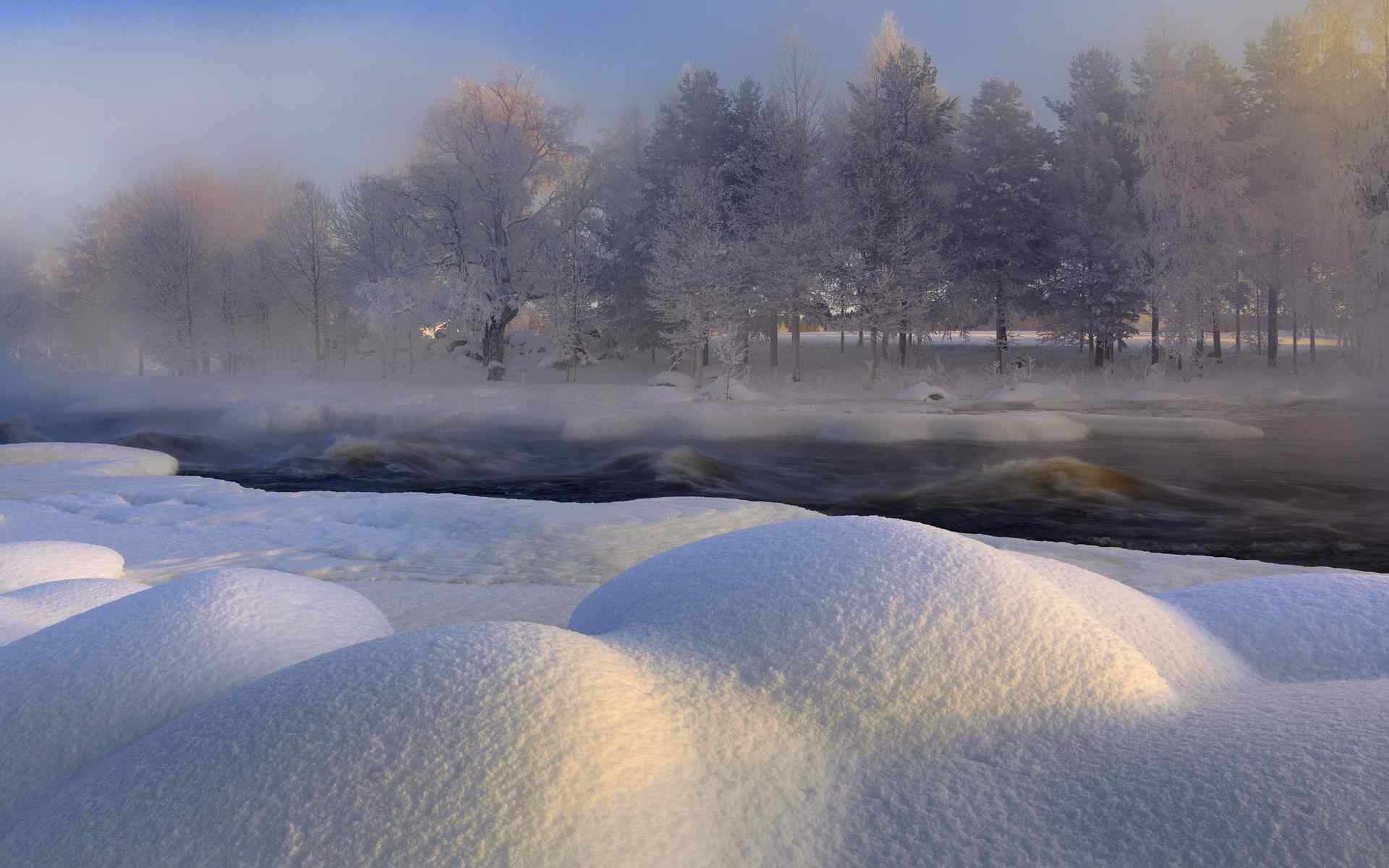 冬日唯美雪景风景图片高清电脑壁纸（8张）