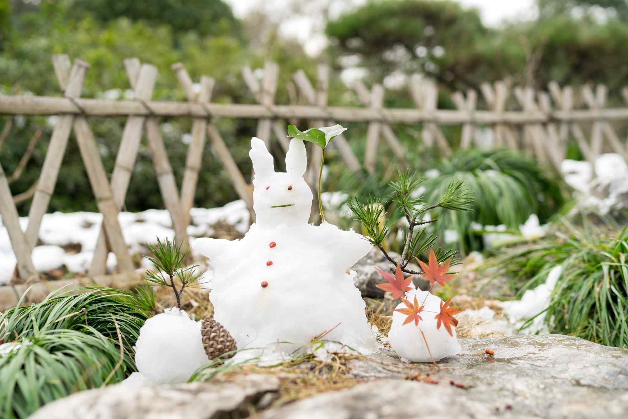 冬日创意小雪人图片桌面壁纸 -桌面天下（Desktx.com）