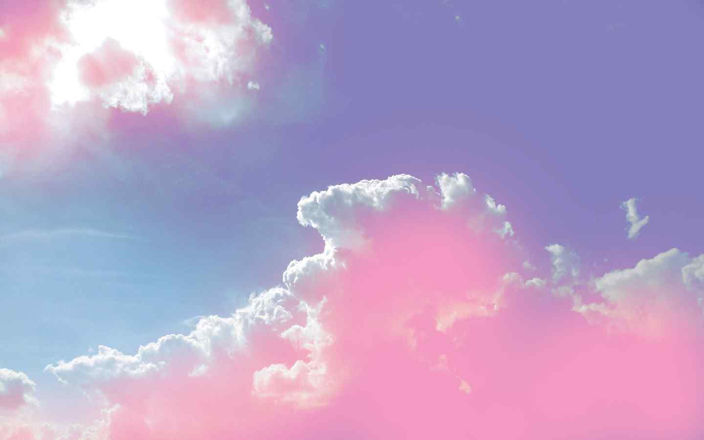 粉色天空满足你的少女心高清美图桌面壁纸