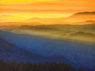 唯美的清晨山谷风景图片