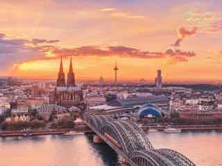 唯美德国柏林夕阳下都市风景图片高清桌面壁纸