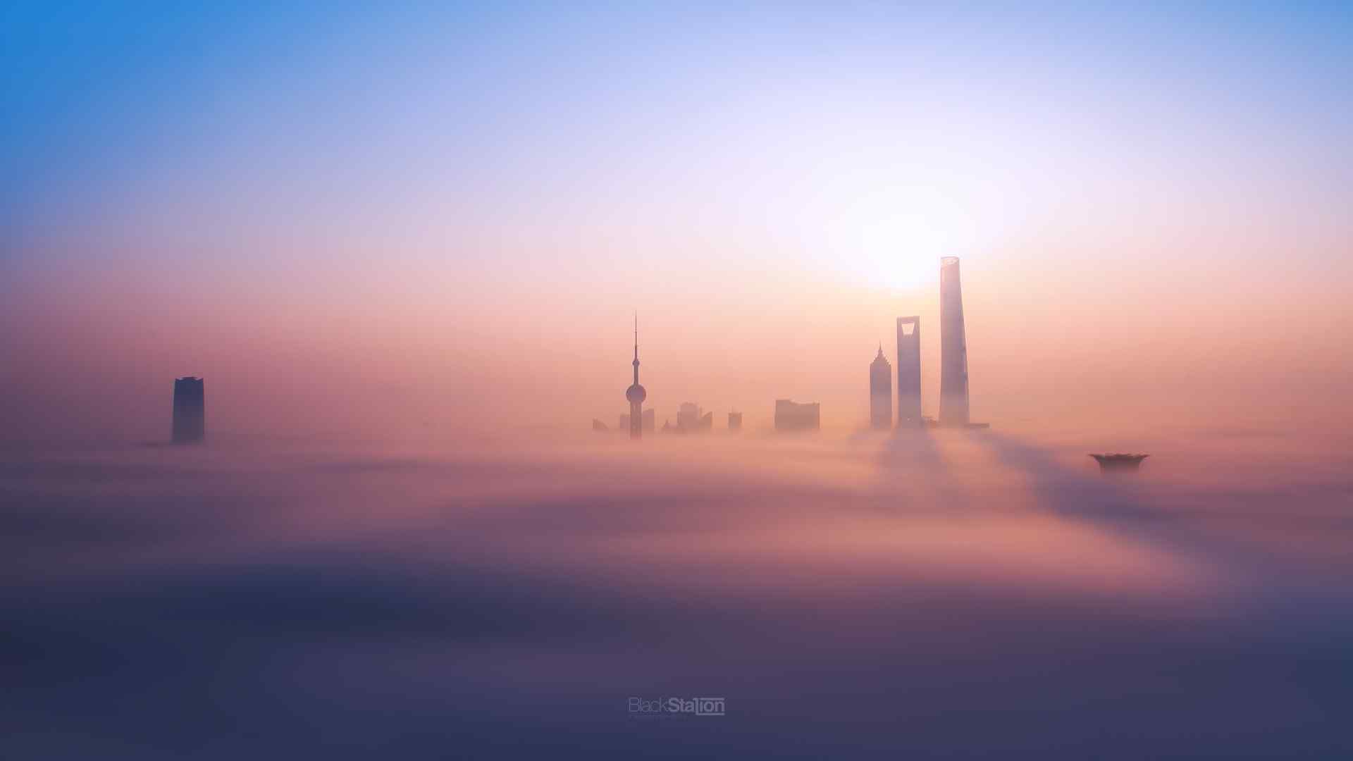 魔都上海唯美高空摄影风景图片桌面壁纸