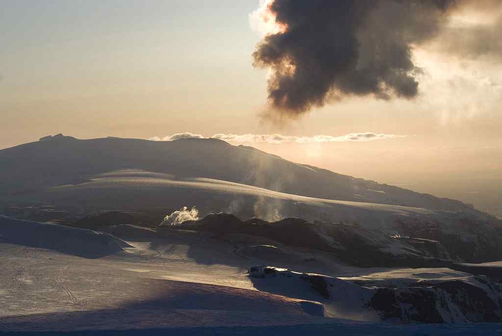 冰岛火山风景图片