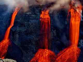 绚丽的冰岛火山爆发图片