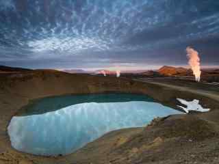 好看的冰岛火山风景图片