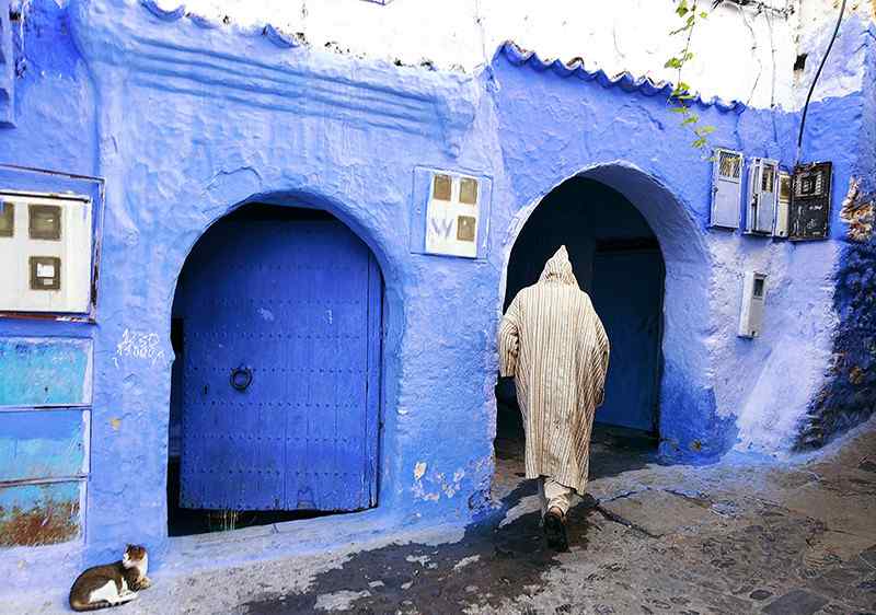 蓝色风情的摩洛哥特色风景图片集