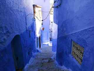 蓝色风情的摩洛哥