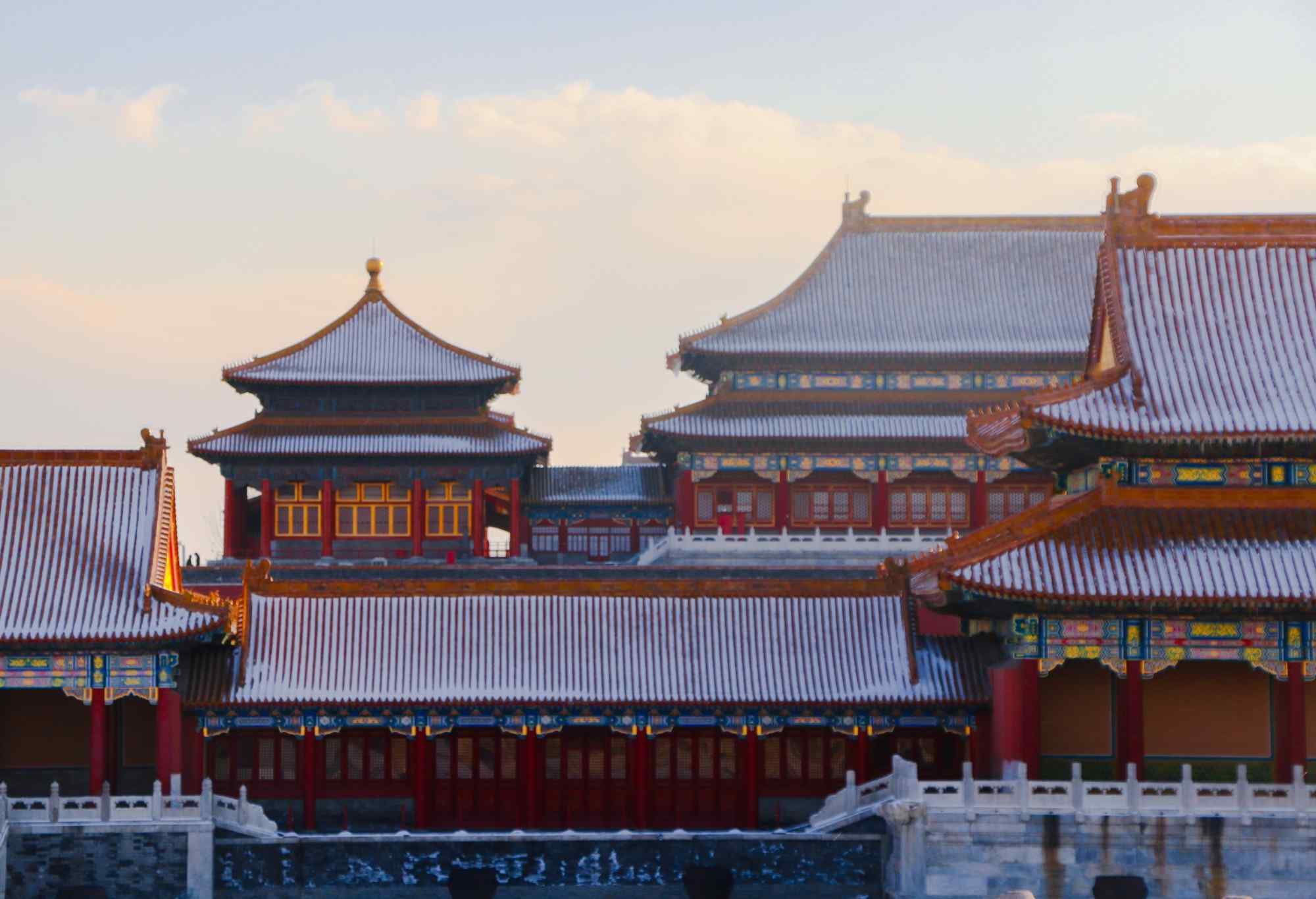 美丽故宫紫禁城雪景图片桌面壁纸