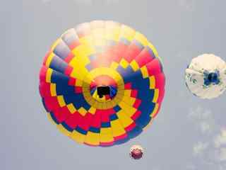 创意热气球风景图