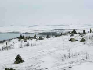 贝加尔湖雪景图片