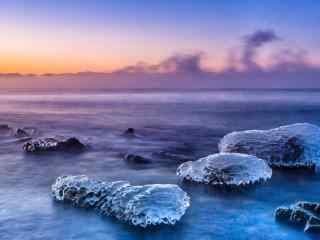 贝加尔湖冬季风景图片