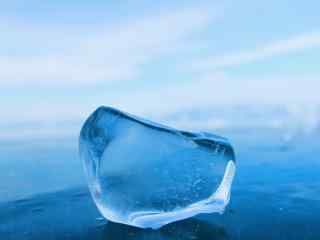 贝加尔湖冰块图片