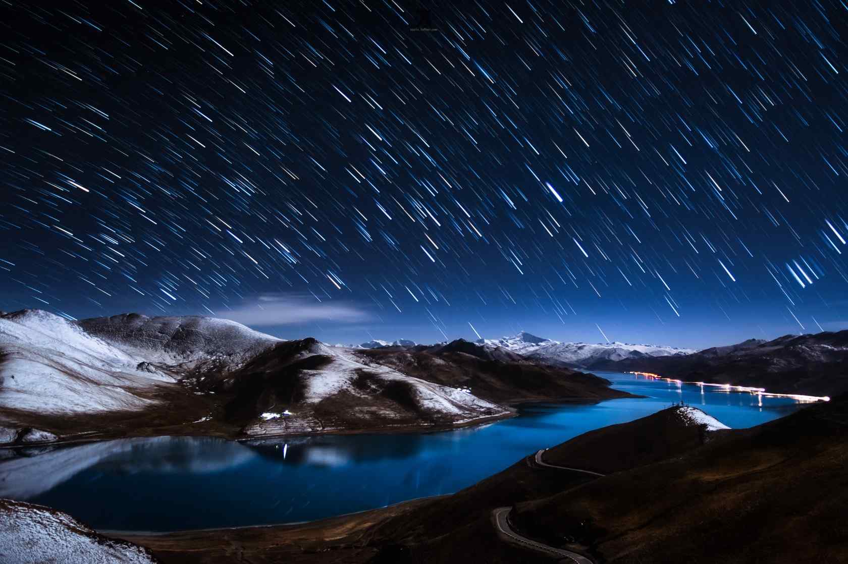 西藏羊卓雍错唯美高原夜景图片