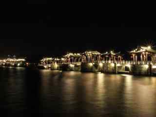 潮州广济桥夜景图