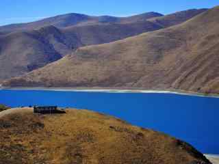 西藏羊湖唯美风景图片桌面壁纸