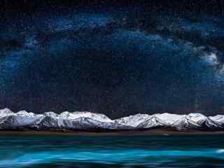 纳木错唯美的高原星空夜景图片