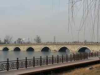 卢沟桥冬日风景图
