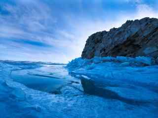 冰封贝加尔湖独特风光图片