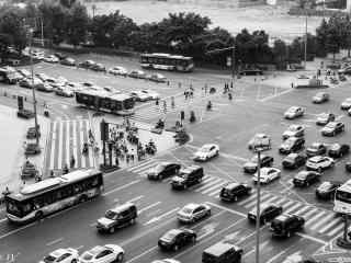 成都-黑白城市风景图片