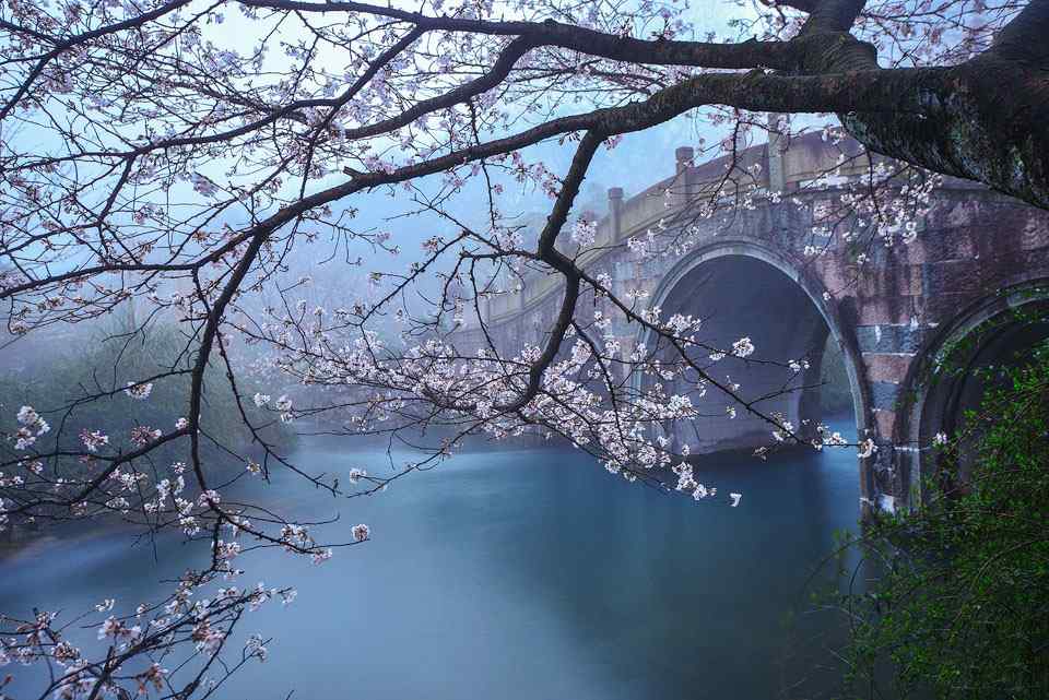 杭州小桥流水优美风景图片桌面壁纸