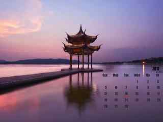2017年2月日历壁纸之杭州西湖美景