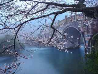 杭州小桥流水优美风景图片桌面壁纸