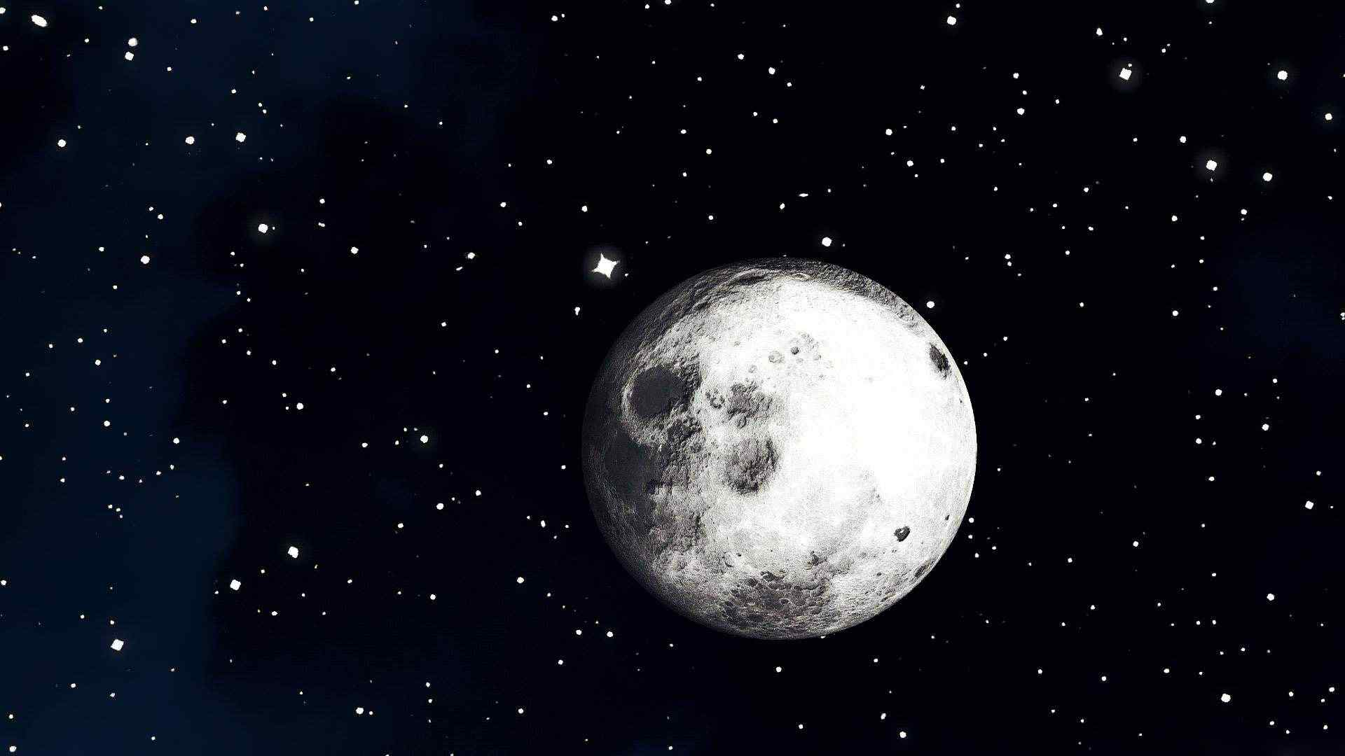浩瀚宇宙中的月球图片桌面壁纸