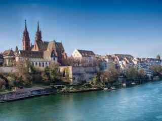 欧洲莱茵河河流桌面壁纸