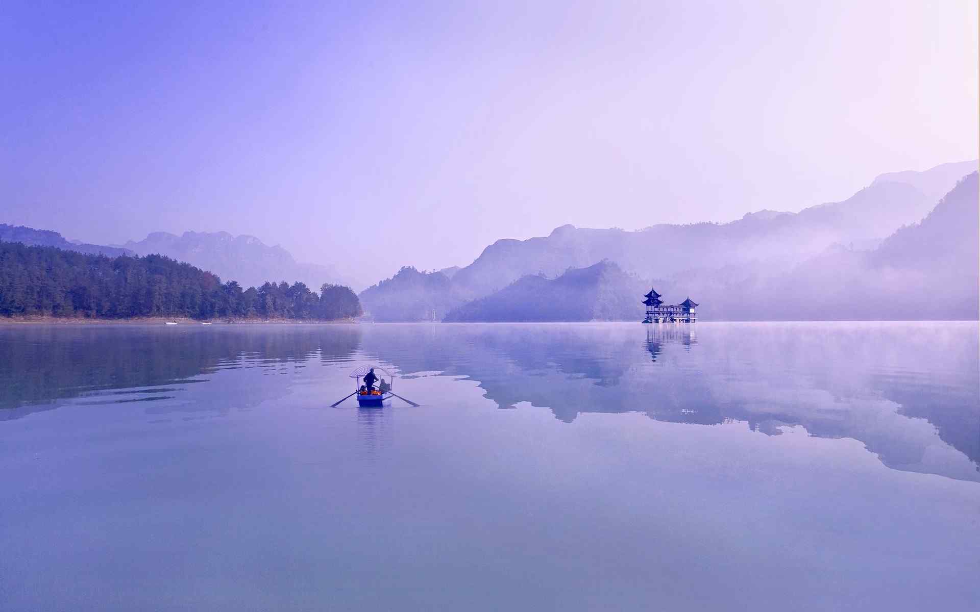 唯美的长江河流风景图片