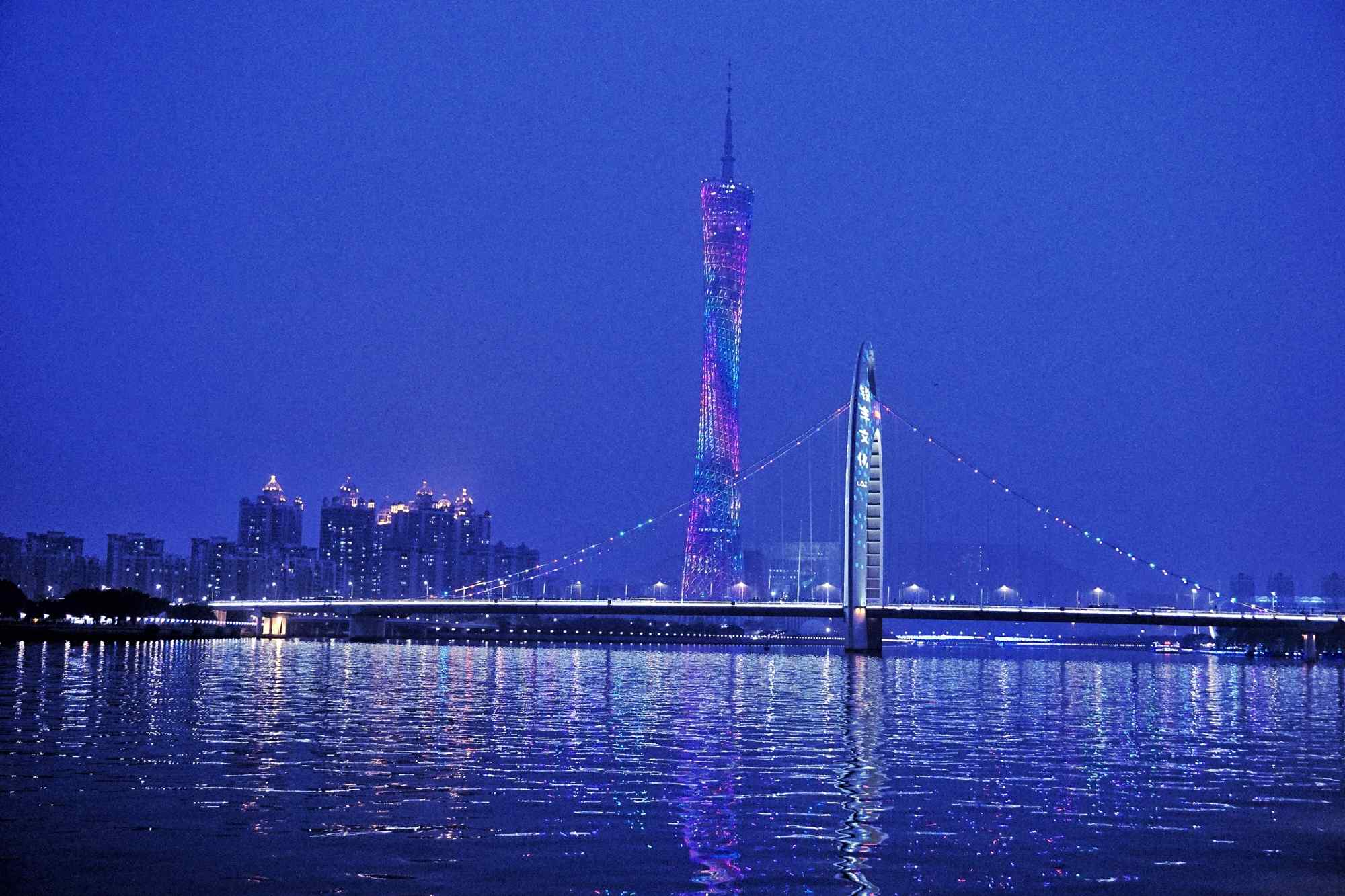 中国珠江夜景风景图片