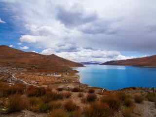 西藏拉萨圣湖羊卓